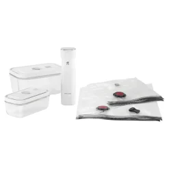 Kit de démarrage sous vide, Verre / S/M, 7-pcs, Blanc