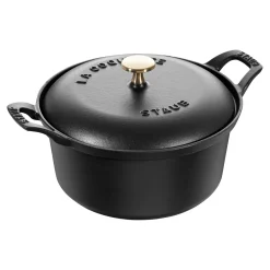 La Coquette 20 cm, Rond(e), Noir mat