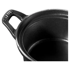 La Coquette 12 cm, Rond(e), Noir mat
