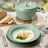 Lot de assiettes plates, 6-pcs. /24 cm, sauge, Céramique