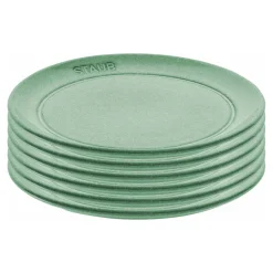 Lot de assiettes plates, 6-pcs. /15 cm, sauge, Céramique