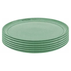 Lot de assiettes plates, 6-pcs. /26 cm, sauge, Céramique