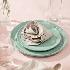 Lot de assiettes plates, 6-pcs. /22cm, sauge, Céramique