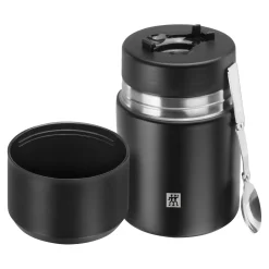 Lunch box isotherme, 700 ml, Acier inoxydable, Noir mat