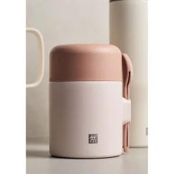 Lunch box isotherme, 600 ml, Acier inoxydable, Rose
