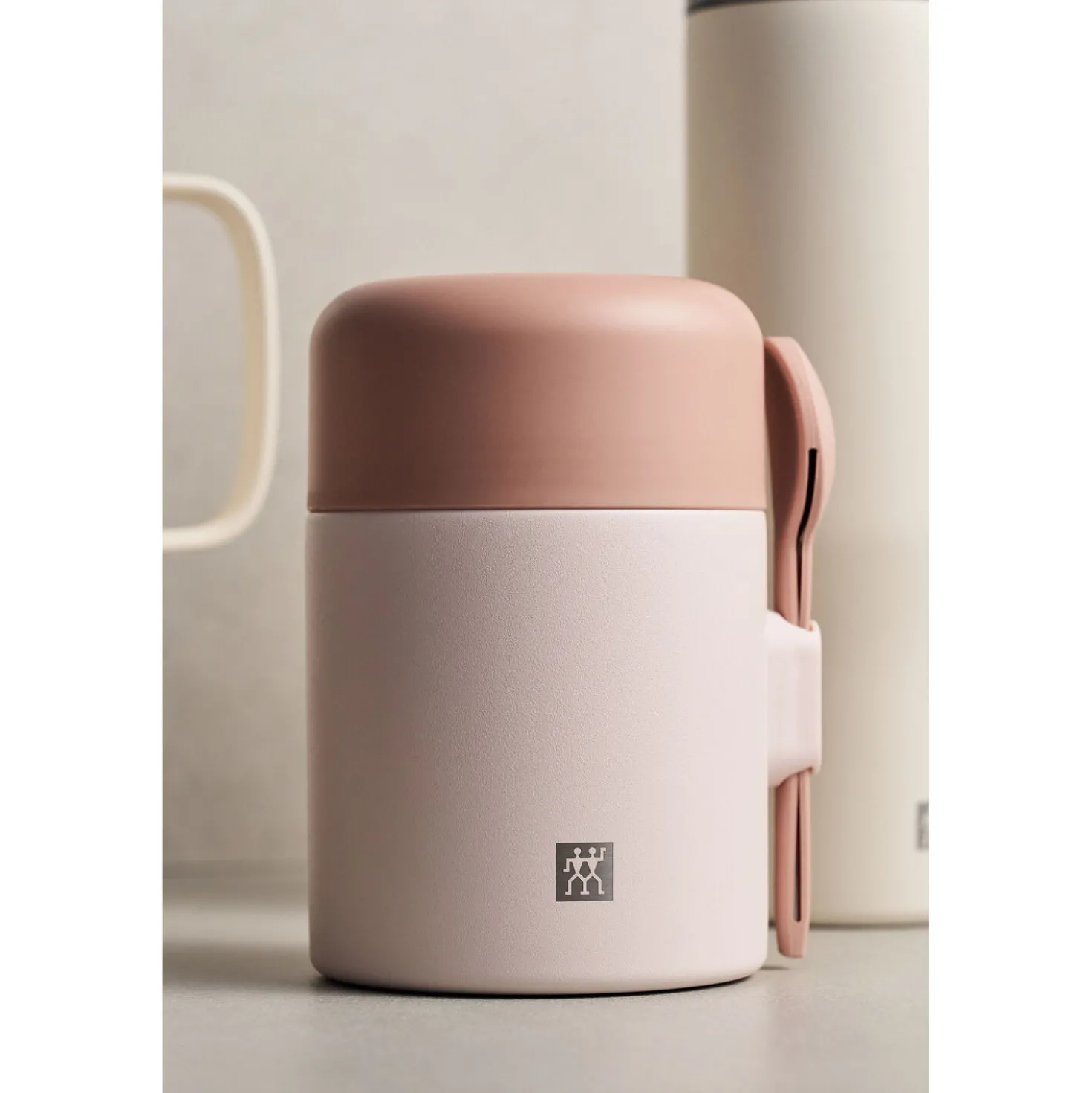 Lunch box isotherme, 600 ml, Acier inoxydable, Rose