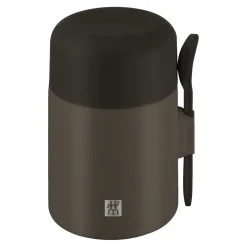 Lunch box isotherme, 600 ml, Acier inoxydable, Chocolat