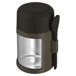 Lunch box isotherme, 600 ml, Acier inoxydable, Chocolat