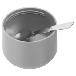 Lunch box isotherme, 700 ml, Acier inoxydable, Blanc-Gris