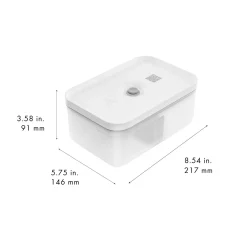 Lunch box L, Plastique, semi transparent-Gris