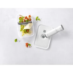 Lunch box L, Plastique, semi transparent-Gris