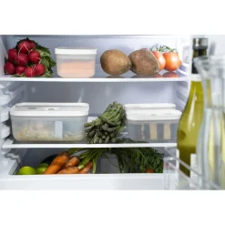 Lunch box L, Plastique, semi transparent-Gris