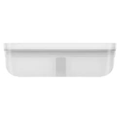 Lunch box L plate, Plastique, semi transparent-Gris
