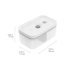 Lunch box M, Plastique, semi transparent-Gris