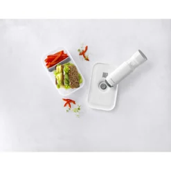 Lunch box M, Plastique, semi transparent-Gris