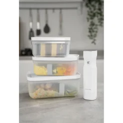 Lunch box S, Plastique, semi transparent-Gris
