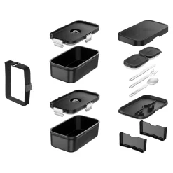 Lunch box sous vide, PP, Noir mat