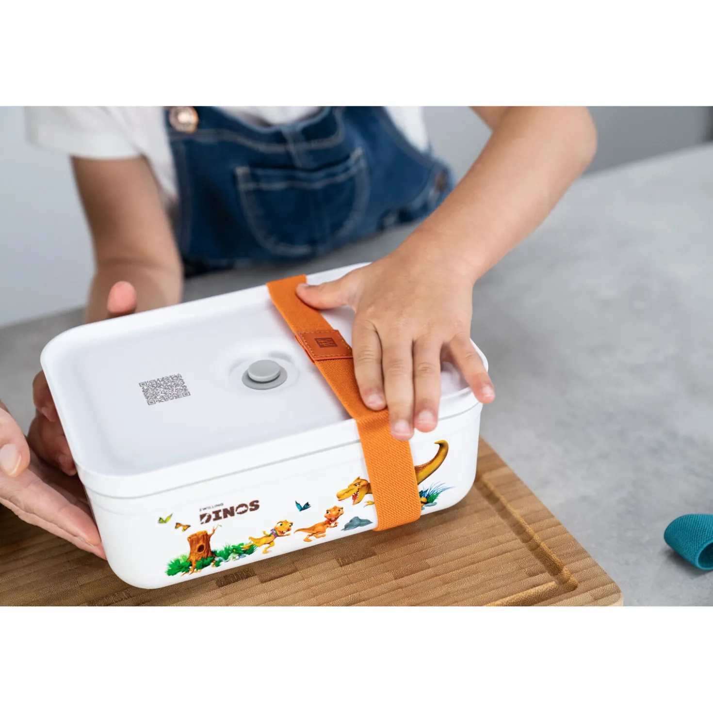 Lunch box sous-vide L, Plastique, Blanc-Gris