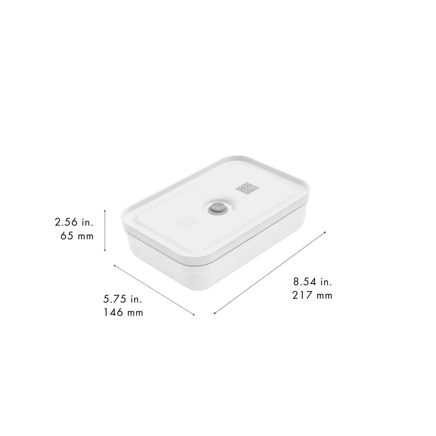 Lunch box sous-vide L plate, Plastique, Blanc-Gris