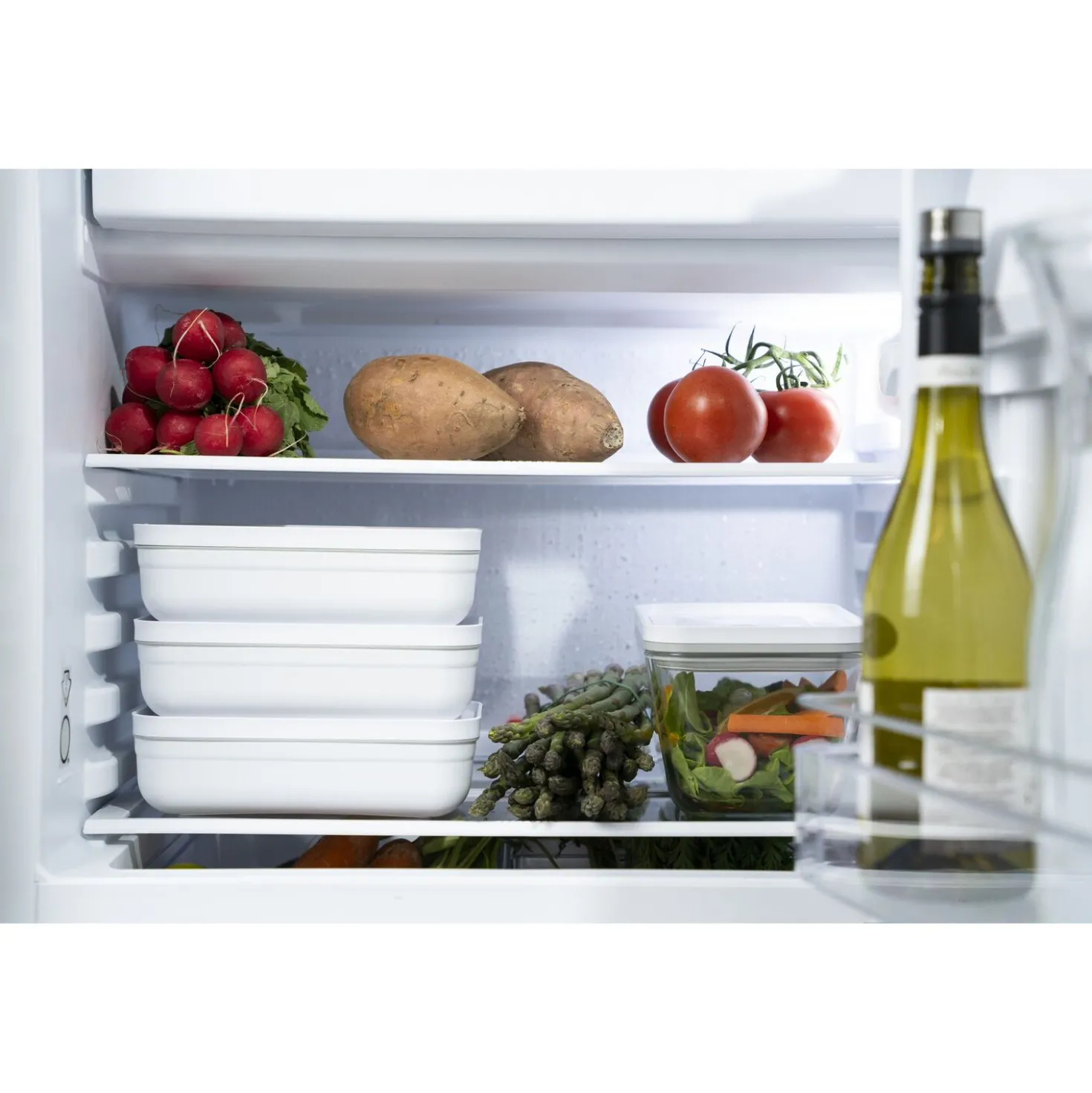 Lunch box sous-vide L plate, Plastique, Blanc-Gris