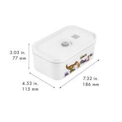 Lunch box sous-vide M, Plastique, Blanc-Gris