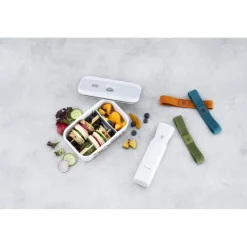 Lunch box sous-vide M, Plastique, Blanc-Gris