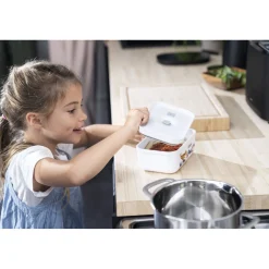 Lunch box sous-vide M, Plastique, Blanc-Gris