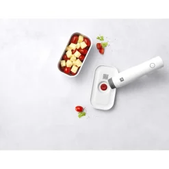 Lunch box sous-vide S, Plastique, Blanc-Rouge