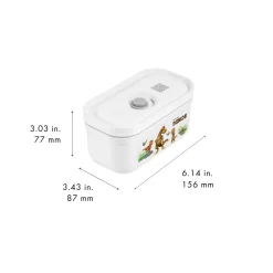 Lunch box sous-vide S, Plastique, Blanc-Gris