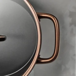 Marmite avec couvercle en verre 24 cm, Aluminium