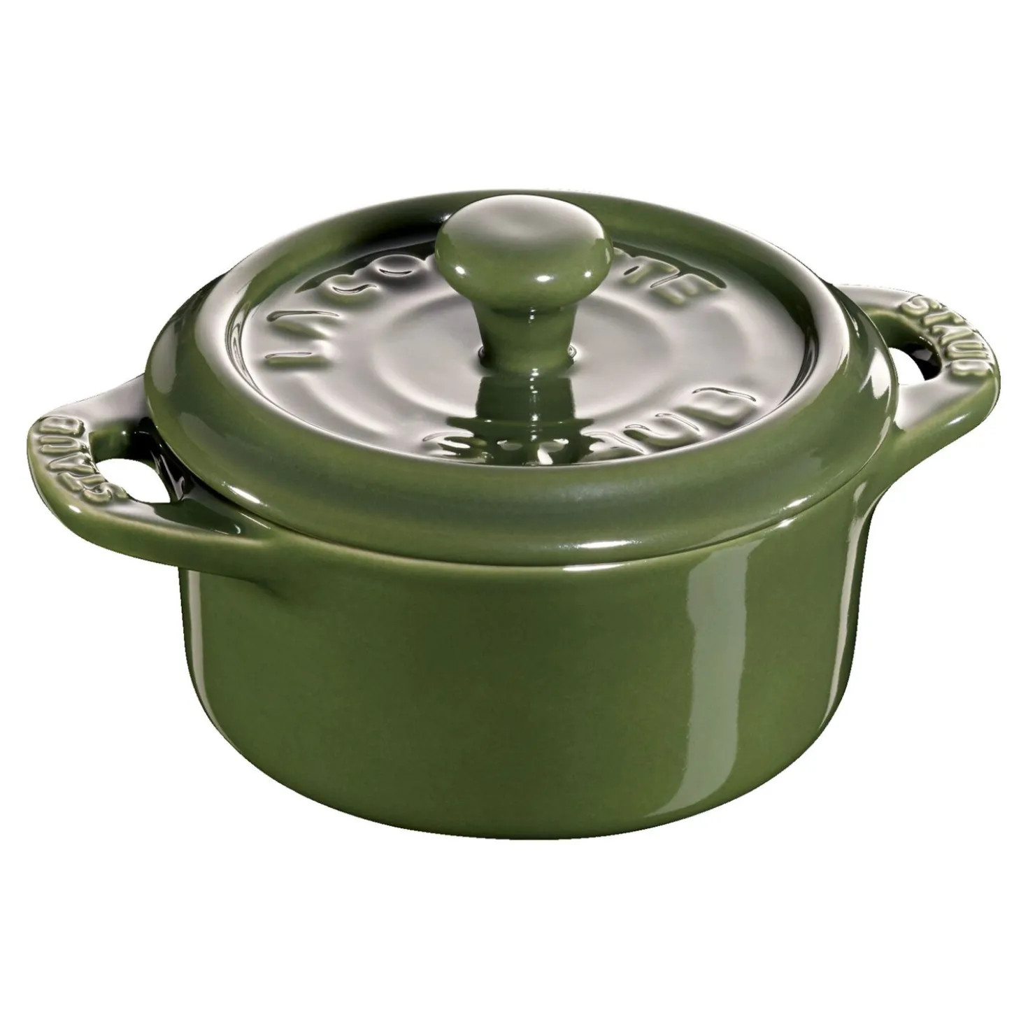 Mini Cocotte 10 cm, Rond(e), Basilic, Céramique