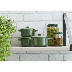 Mini Cocotte 10 cm, Rond(e), Basilic, Céramique
