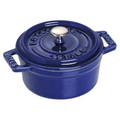 Mini Cocotte 10 cm, Rond(e), Bleu intense, Fonte