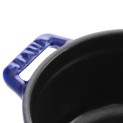 Mini Cocotte 10 cm, Rond(e), Bleu intense, Fonte
