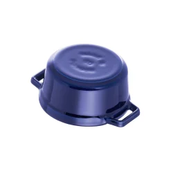 Mini Cocotte 10 cm, Rond(e), Bleu intense, Fonte