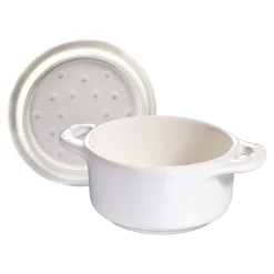 Mini Cocotte 10 cm, Rond(e), Blanc ivoire, Céramique