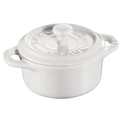Mini Cocotte 10 cm, Rond(e), Blanc, Céramique
