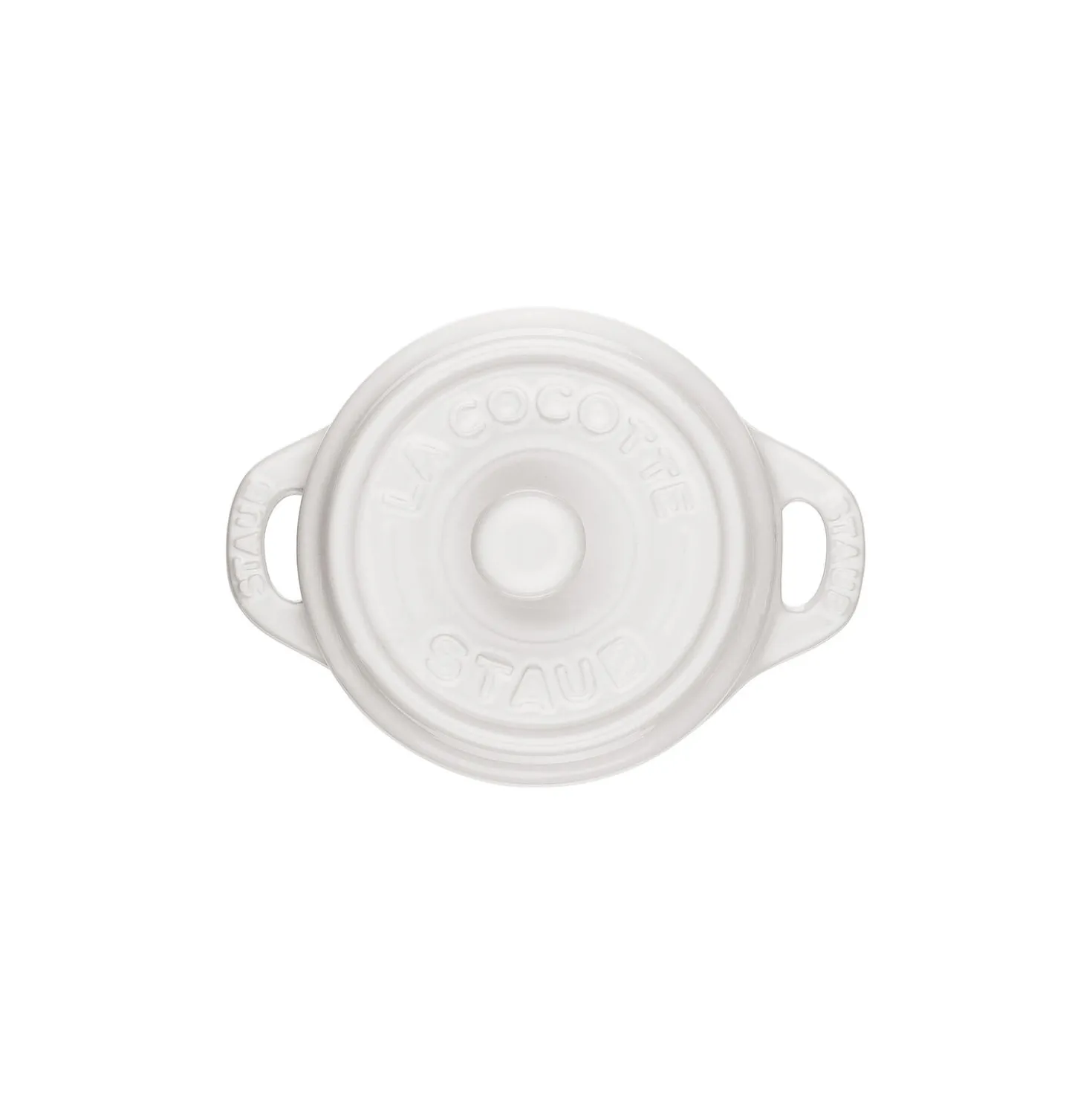 Mini Cocotte 10 cm, Rond(e), Blanc, Céramique