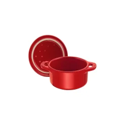 Mini Cocotte 10 cm, Rond(e), Cerise, Céramique