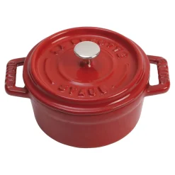 Mini Cocotte 10 cm, Rond(e), Cerise, Fonte