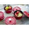 Mini Cocotte 10 cm, Rond(e), Cerise, Fonte
