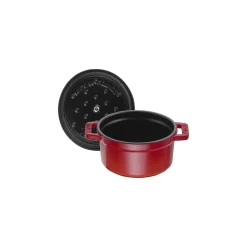 Mini Cocotte 10 cm, Rond(e), Cerise, Fonte