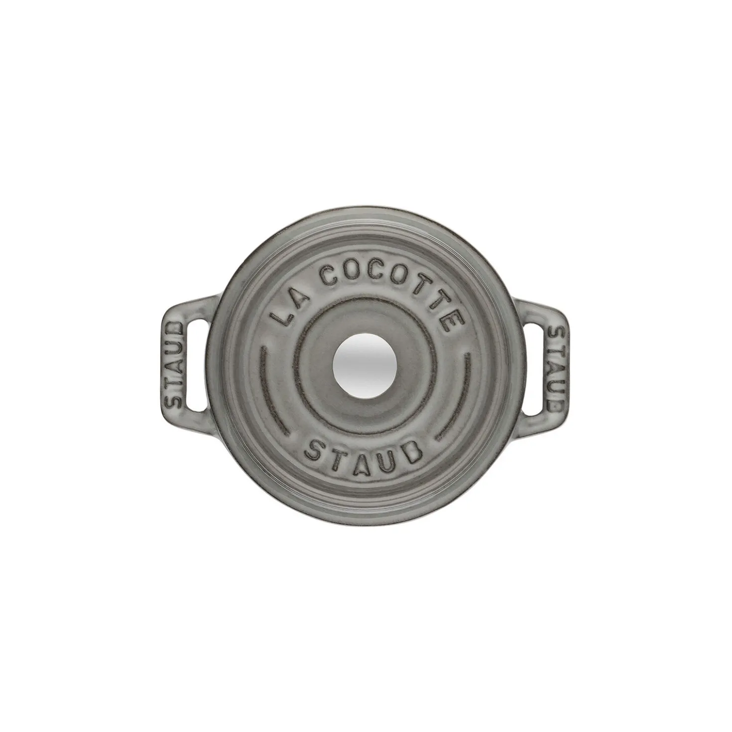 Mini Cocotte 10 cm, Rond(e), Gris graphite, Fonte