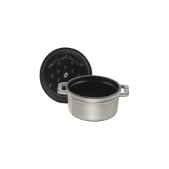 Mini Cocotte 10 cm, Rond(e), Gris graphite, Fonte