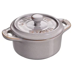 Mini Cocotte 10 cm, Rond(e), Gris antique, Céramique