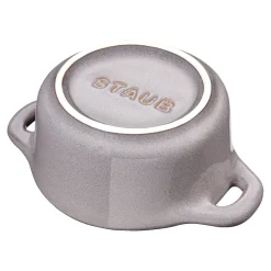 Mini Cocotte 10 cm, Rond(e), Gris antique, Céramique