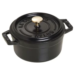Mini Cocotte 10 cm, Rond(e), Noir mat, Fonte