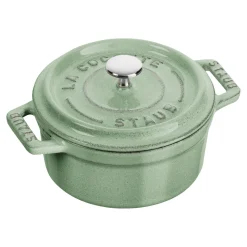 Mini Cocotte 10 cm, Rond(e), Sauge, Fonte