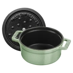 Mini Cocotte 10 cm, Rond(e), Sauge, Fonte