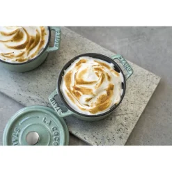 Mini Cocotte 10 cm, Rond(e), Sauge, Fonte